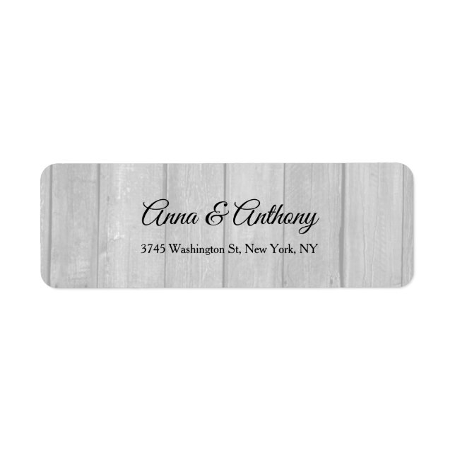 Wedding Grey Professional Creative Elegant Plain Label (Front)