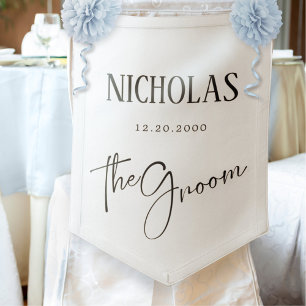 Wedding Groom Chair Decoration Pennant