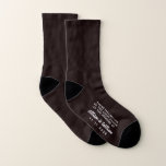 Wedding Groom Funny Socks<br><div class="desc">Dress the men of your wedding party with coordinating fun socks -- for the groom,  "these feet belong to the lucky groom at the wedding of" socks. Personalize these funny souvenir keepsakes with your first names and wedding date in white typography against a black background.</div>