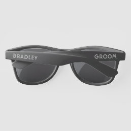 Wedding Groom Modern Personalized Name Custom Sunglasses