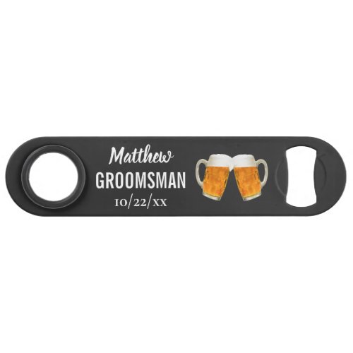 Wedding Groomsman Bachelor Party Favor Beer Cheers Bar Key