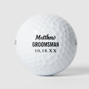 Wedding Groomsman Bachelor Party Favor Golf Balls