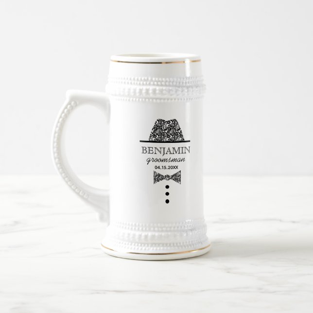 Wedding Groomsman Beer Stein (Left)