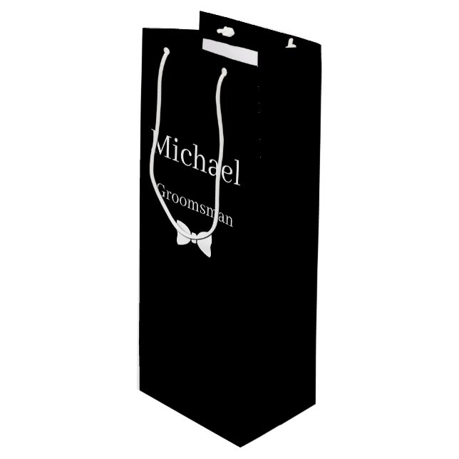Wedding Groomsman Gift Bag (Front Angled)
