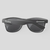 Wedding Groomsman Modern Personalized Name Custom Sunglasses