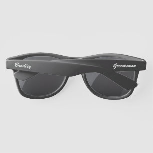 Wedding Groomsman Modern Personalized Name Custom Sunglasses