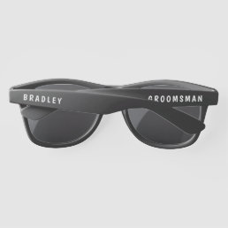 Wedding Groomsman Modern Personalized Name Custom Sunglasses