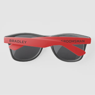 Wedding Groomsman Modern Personalized Name Custom Sunglasses
