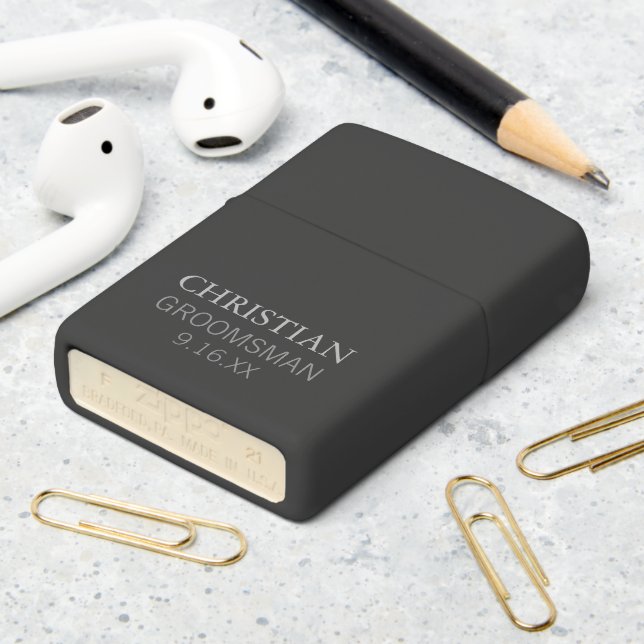 Wedding Groomsman Personalized Zippo Lighter (On Table 2)
