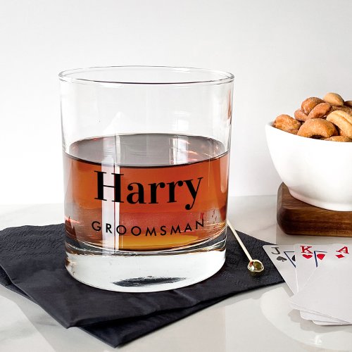 Wedding Groomsmen Gift Whiskey Glass