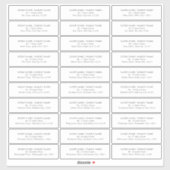 Wedding Guest Address Label 30 Different Addresses 