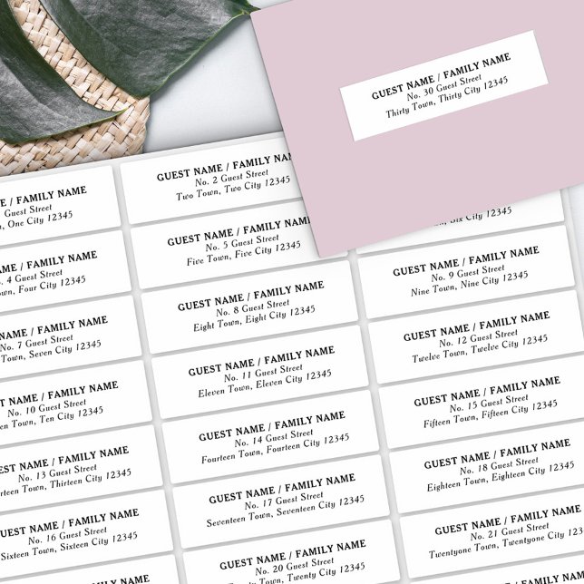 Wedding Guest Address Label 30 Separate Addresses (Creator Uploaded)