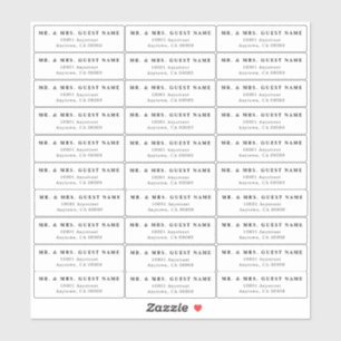 Wedding Guest Address Labels