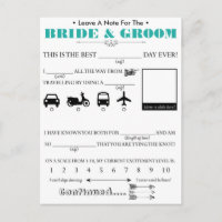 Wedding Guest Advice Card