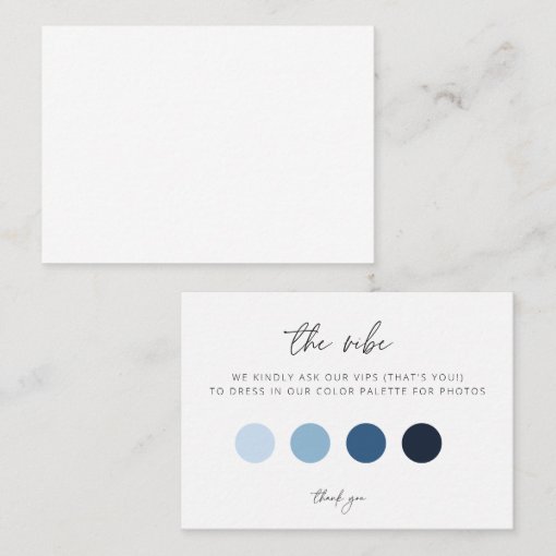 Wedding Guest Attire Card | Wedding Color Palette | Zazzle