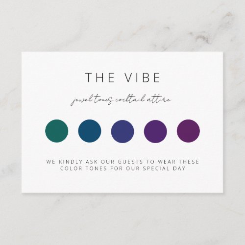Wedding Guest Attire Card with Color Palette