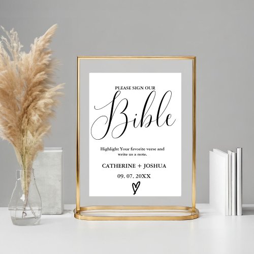 Wedding Guest board sign  bible guestbook sign