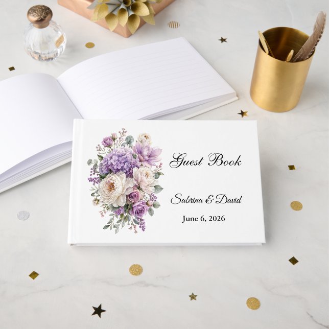 Wedding Guest Book (Front Open)