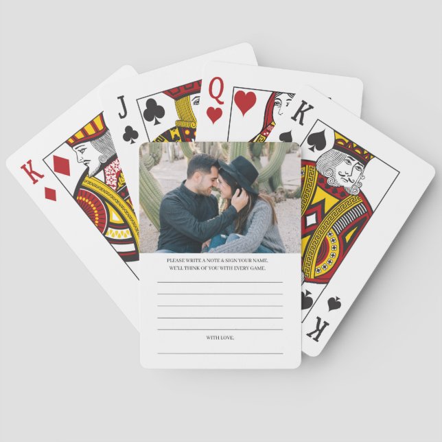 Wedding Guest Book Alternative Playing Cards (Back)