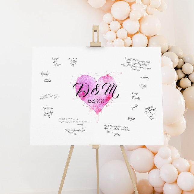 Wedding Guest Book Alternative, Signature Sign (Creator Uploaded)
