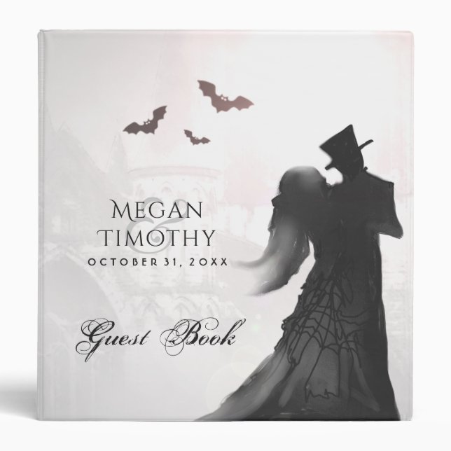 Wedding Guest Book Binder - Halloween Lovers (Front)