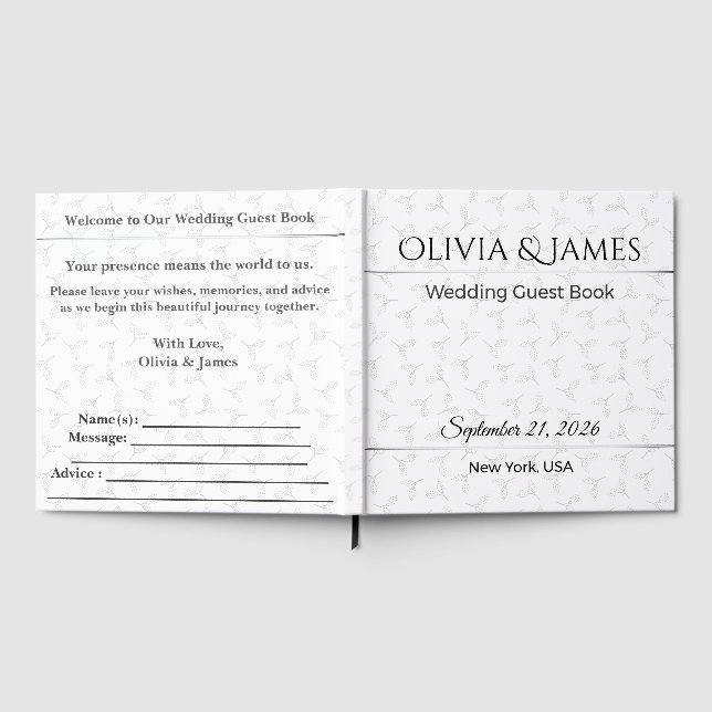 Wedding Guest Book Botanical Elegant Keepsake (Full)