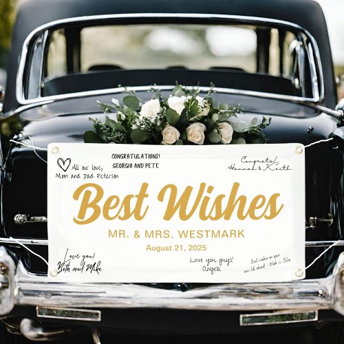 Wedding Guest Book Car Banner
