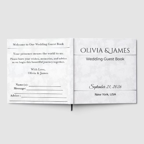 Wedding Guest Book Elegant Romantic Keepsake Love