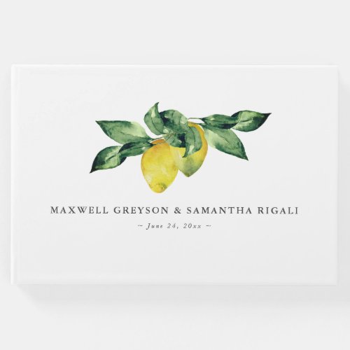 Wedding Guest Book Lemons  Botanicals