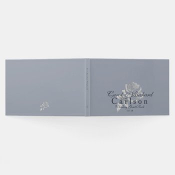 Wedding Guest Book- Light Dusty Blue Guest Book by photographybydebbie at Zazzle