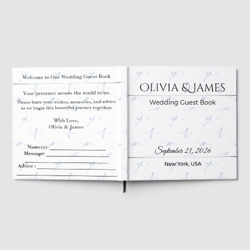 Wedding Guest Book | Minimalist Crane Keepsake