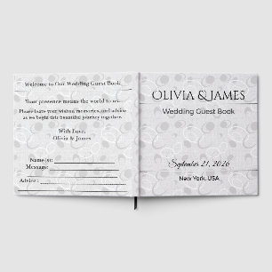 Wedding Guest Book Modern Elegant Keepsake