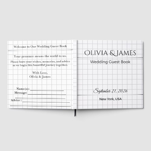 Wedding Guest Book | Modern Minimalist Keepsake