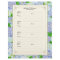 Wedding Guest Book Page Blue Hydrangea Lace Floral