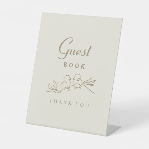 Wedding Guest Book Pedestal Sign