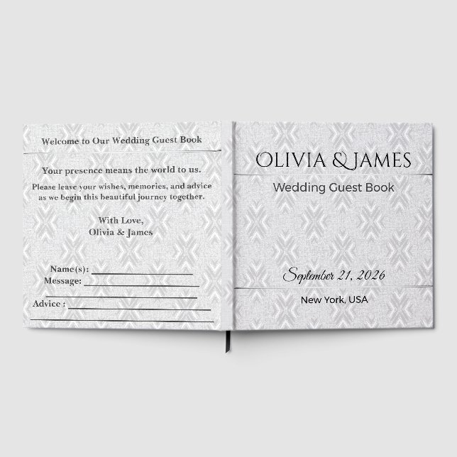 Wedding Guest Book Personalized Memory Keepsake (Full)