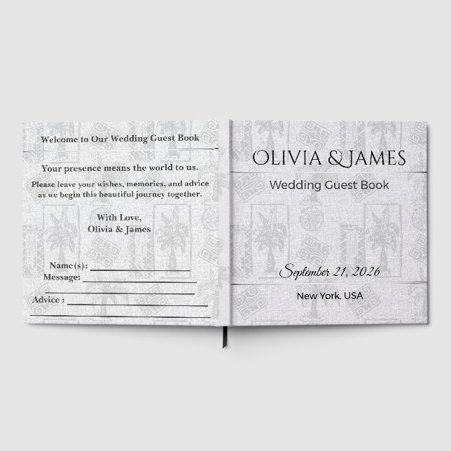 Wedding Guest Book Personalized Memory Keepsake (Full)