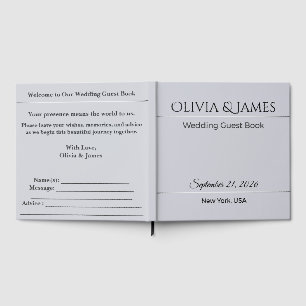 Wedding Guest Book Personalized Memory Keepsake