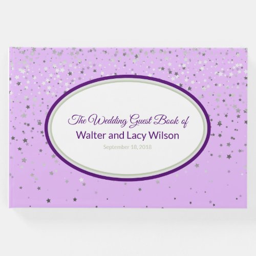 Wedding Guest Book_Petite Stars in Orchid Guest Book
