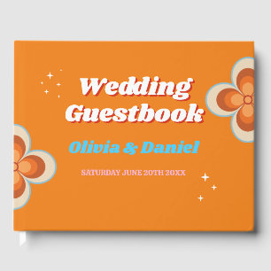 Wedding Guest Book Retro Wedding 1970s