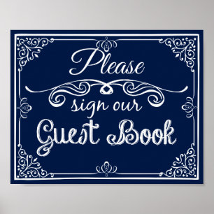 Wedding guest book sign print