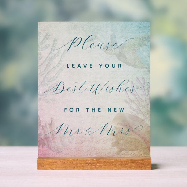 Wedding Guest Book Table Acrylic Sign (Neutral)