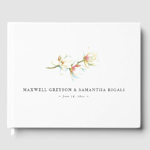 Wedding Guest Book White Magnolia Flowers