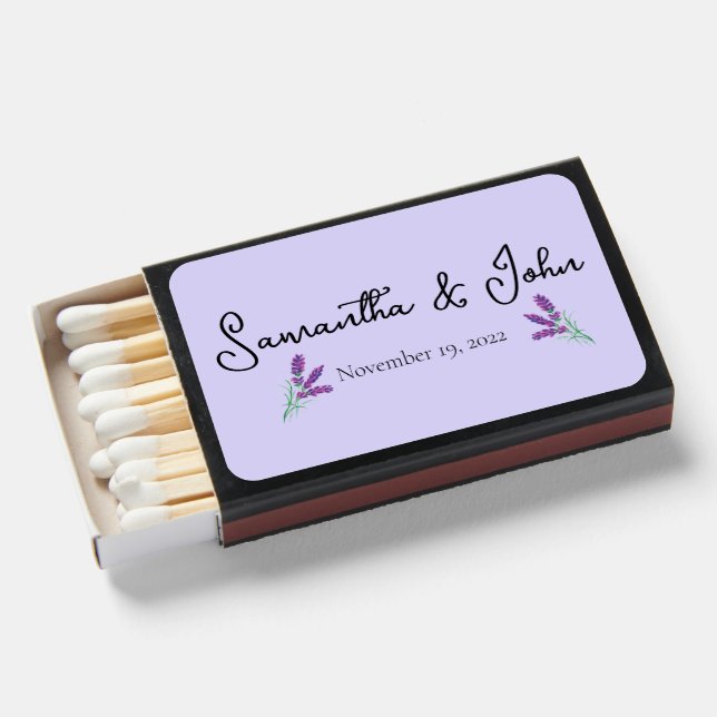 Wedding Guest Favor: Matchbox Matchboxes (Front Open)