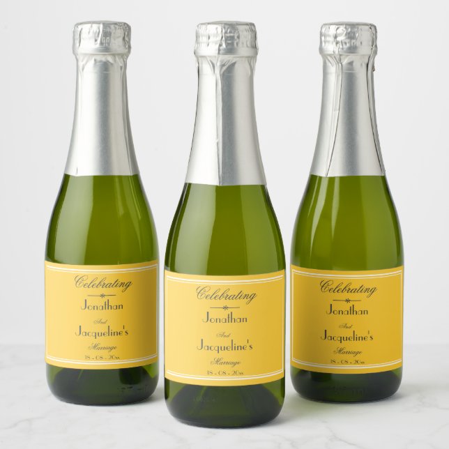 Wedding Guest Favors For Spring Summer Cute Mini Sparkling Wine Label (Bottles)