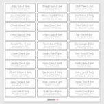 Wedding Guest Names Address Chic Modern Simple Sticker<br><div class="desc">Composed of simple sans serif and modern serif typography. These elements are simple,  elegant,  and modern. This has 30 stickers. 
 
 This is designed by White Paper Birch Co. exclusive for Zazzle.
 
 Available here:
 http://www.zazzle.com/store/whitepaperbirch</div>