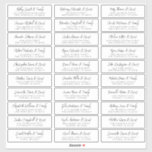 Wedding Guest Names Address Modern Simple Chic Sticker<br><div class="desc">Composed of simple sans serif and modern serif typography. These elements are simple,  elegant,  and modern. This has 30 stickers. 
 
 This is designed by White Paper Birch Co. exclusive for Zazzle.
 
 Available here:
 http://www.zazzle.com/store/whitepaperbirch</div>