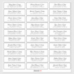 Wedding Guest Names Address Modern Simple Chic Sticker<br><div class="desc">Composed of simple sans serif and modern serif typography. These elements are simple,  elegant,  and modern. This has 30 stickers. 
 
 This is designed by White Paper Birch Co. exclusive for Zazzle.
 
 Available here:
 http://www.zazzle.com/store/whitepaperbirch</div>