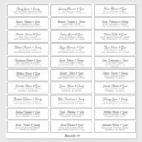 Wedding Guest Names Address Modern Simple Chic