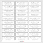 Wedding Guest Names Address Simple Modern Chic Sticker<br><div class="desc">Composed of simple sans serif and modern serif typography. These elements are simple,  elegant,  and modern. This has 30 stickers. 
 
 This is designed by White Paper Birch Co. exclusive for Zazzle.
 
 Available here:
 http://www.zazzle.com/store/whitepaperbirch</div>